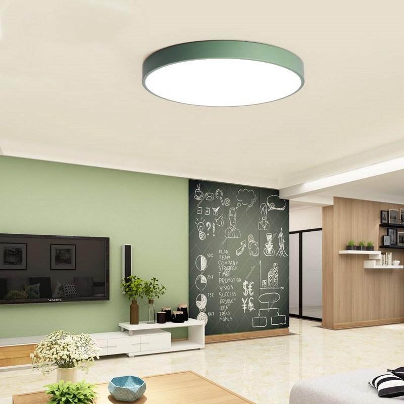 Modern Remote Control Macaron Ultrathin LED Ceiling Light For Living Room Bedroom round corridor Ceiling Lamp