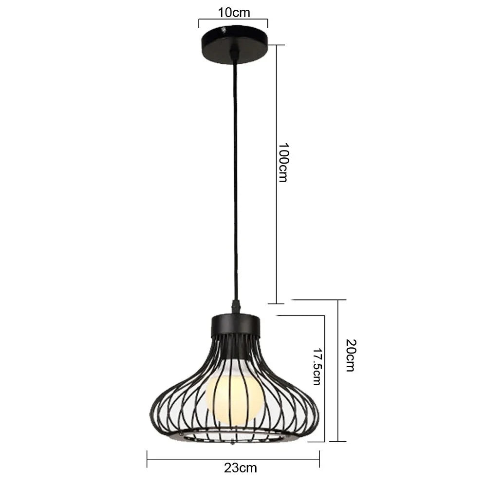 Flush Mount  Ceiling Down Light Retro Pendant Lamp  Black Walkway Kitchen Home Decor