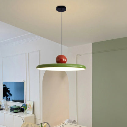 Nordic LED Pendant Light Cream Wind Flying Saucer Lamps For Living Room Bedroom Interior Illumination