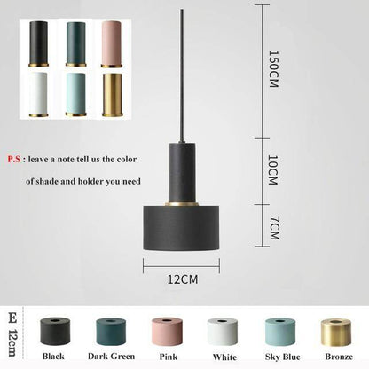 Modren Simple Pendant Lights DIY Nordic E27 Hanging Pendant Lamps Restaurant Bar Living Room Bedside Lighting Fixtures Luminaire