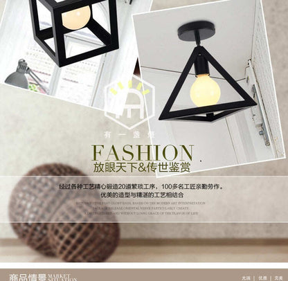 Retro Indoor Lighting Vintage Ceiling Light LED Lights More Kinds Iron Cage Lampshade Warehouse Style Light Fixture