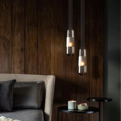 Nordic Creative Bedroom Bedside Lamp Glass Small Single Head Chandelier