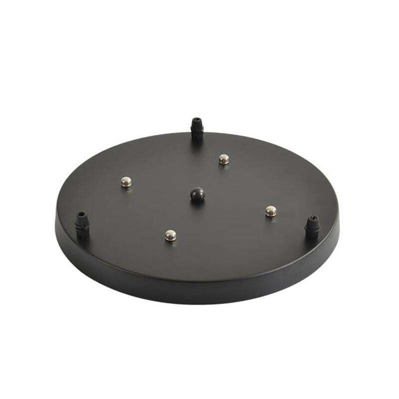 Ceiling Plate Black/White Iron Pendant Lamp Bases DIY 2/3/4/5 holes 25cm/30cm/40cm/50cm Straight/Round Ceiling Base