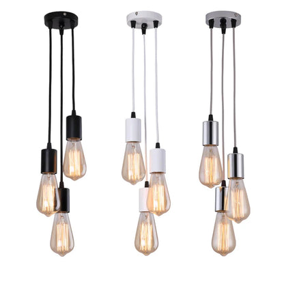 Female ceiling chandelier multi-head chandelier creative restaurant clothing store chandelier retro industrial wind braided wire lamp