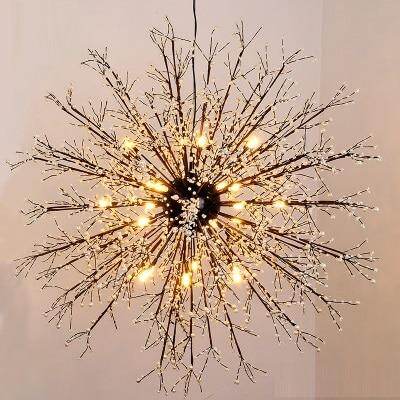 Dandelion Fireworks Modern Pendant Ceiling Lamps Loft For The Kitchen Led Pendant Lights Hanglamp Hanging Light Fixture