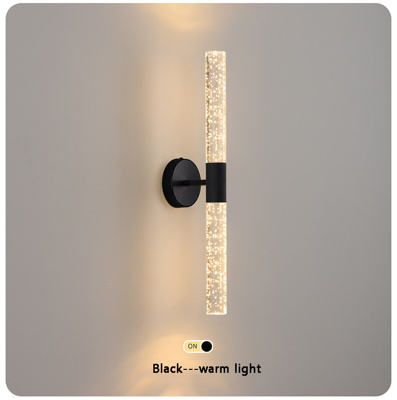 LED Light Modern Wall Light Bedroom Bedside Living Room Wall Lamp Crystal Rod Nordic Aisle Corridor Interior Lighting Fixture