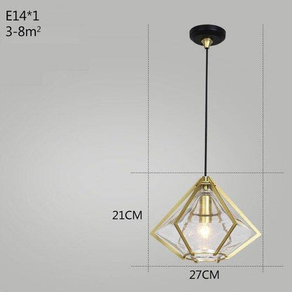 Post Modern Glass Pendant Light Hanging Nordic Living Room Walk In Closet Gold Pendant Lamp Suspension Lighting Fixture