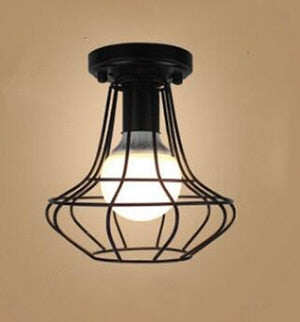 Modern Wrought Iron E27 Led Ceiling Lamps Black Ceiling Lights For Kitchen Living Room Bedroom Study Aisle Restaurant Cafe Hotel