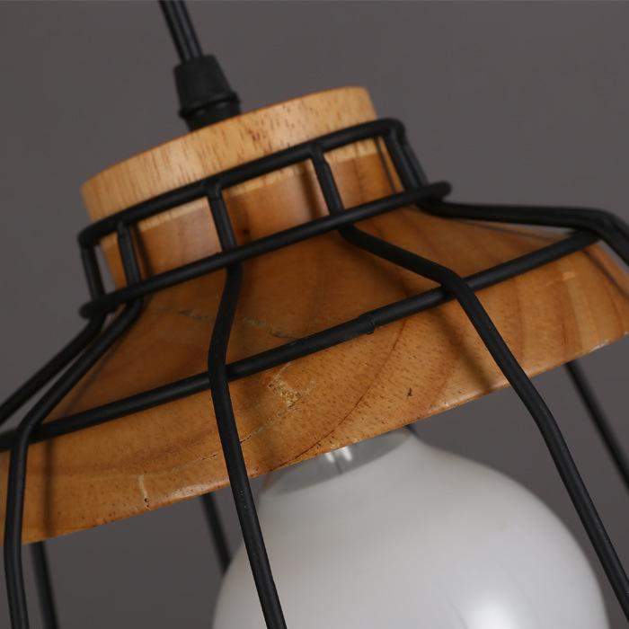 American Country Individual Log Chandelier Nordic Inn B & B Restaurant Bedroom Simple Retro Iron Wire Grid Chandelier