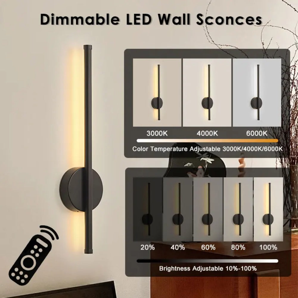 Magnetic Rechargeable 50 Wall Lamp Black Gold For Living Room Bedroom Study Stairwell Cloakroom LED Lighting Wiring Free