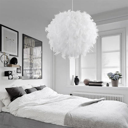 Best Valentine's Day Gift For Lover Heart Shape Feather lampada led Pendant Lamp with Led Bulb 3 colors