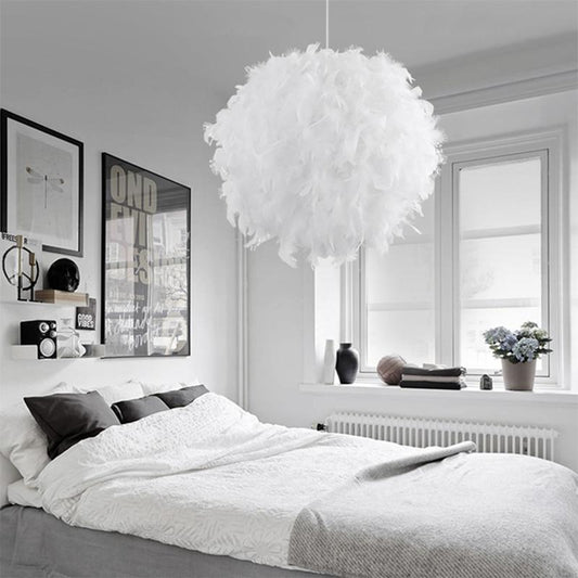 Best Valentine's Day Gift For Lover Heart Shape Feather lampada led Pendant Lamp with Led Bulb 3 colors