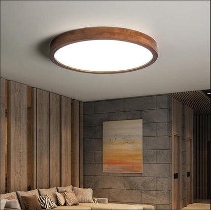 Ultra-thin modern LED wooden ceiling lamp living room dining room bedroom lighting indoor lighting