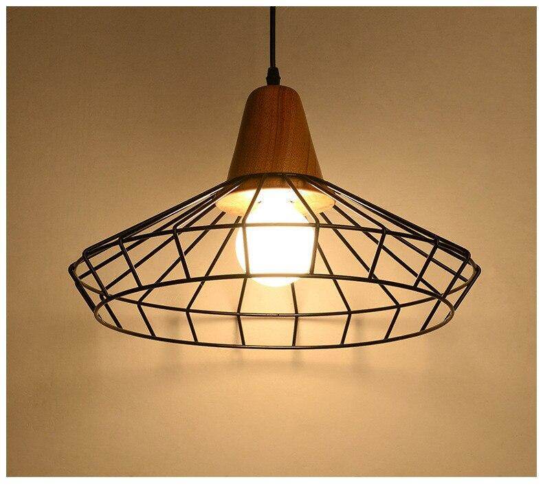 Nordic Vintage Wood Pulley Pendant Light Industrial Lighting Fixtures Retro Hanglamp For Bar Living Room Restuarant