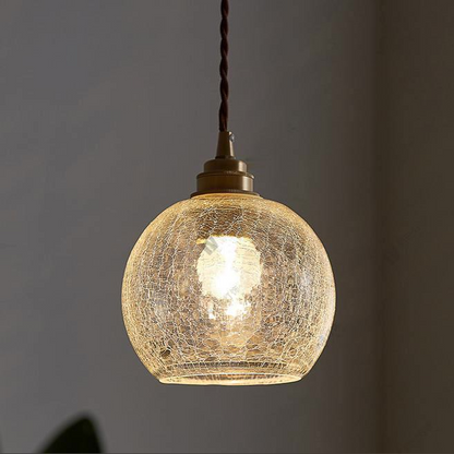 Dining Hall Lamp Retro Simple Brass Glass Ball Small Chandelier Personality Hotel Bedside Chandelier