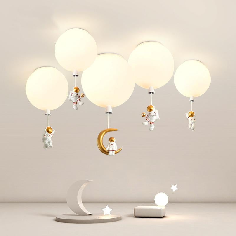 Creative Astronaut Children's Room Lamp Bedroom Ceiling Lamp