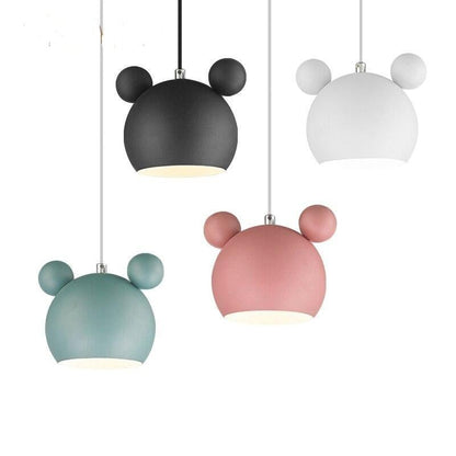Pendant Lights Nordic Macaron Wrought Iron Personality Cute Lighting Cartoon Corridor Bedroom Children's Bedside Lights