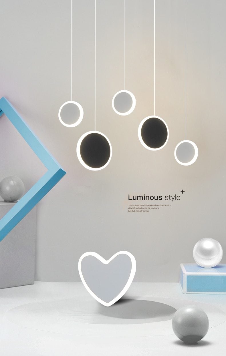 creative cute heart-shaped LED pendant lights net red shop/aisle/bedside children's lamp restaurant bar 2 head pendant lamp