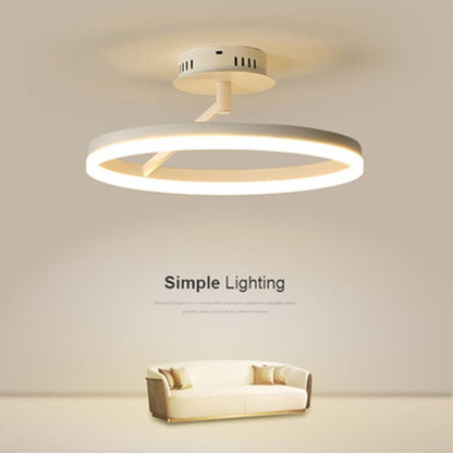 Black and White LED Ceiling Lamp Bedroom Lamp Modern Simple Living Room Net Red Room Round