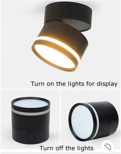 Rotating LED Full Spectrum Surface Mounted Dimmable Downlight  Anti Glare Ceiling Lamp 5W7W10W15W20W Spotlight Indoor