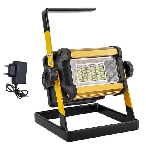 100W Refletor LED Outdoor Lighting Flood Light Lamp Floodlight COB LEDs Spotlight Garden Lamp with 6x 18650 Battery & Charger