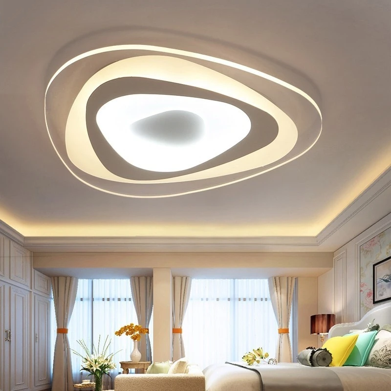 Ultrathin Triangle Ceiling Lights Lamps For Living Room Bedroom Lustres De Sala Home Dec LED Chandelier Ceiling