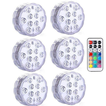 IP68 Waterproof Multi Color Submersible LED Lights Underwater Night Lamp Tea Light Vase Bowl Party Wedding Christmas Decoration