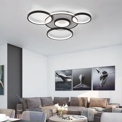 Modern LED Ceiling Lights Black Indoor Lighting Living Room Dining Room Kitchen Hotel Hanging Ceiling Lamp With Remote Control