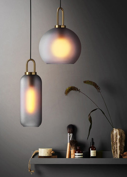 Postmodern Ins Pendant Lights Luxury Restaurant Lamps Nordic Bar Bedroom Bedside Glass Ball Single Hanging Lamp