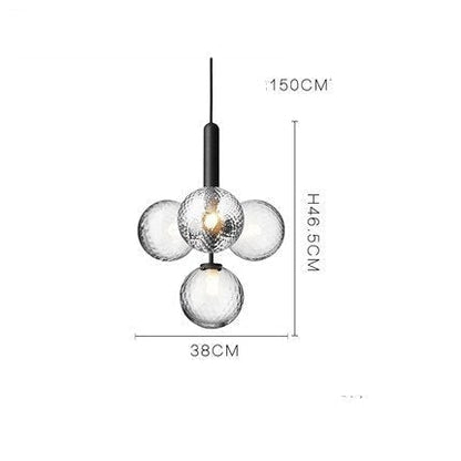 Simple Bedside Chandelier Creative Glass Ball Dining Room Bedroom Clothing Store Chandelier