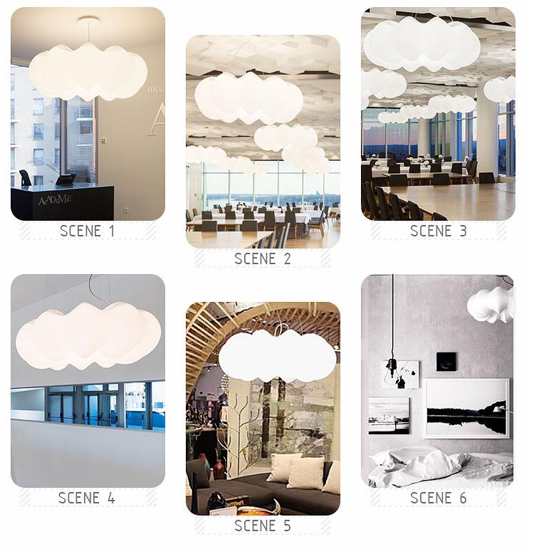 Creative Cloud Chandelier Nordic Simple Modern White Cloud Lamp