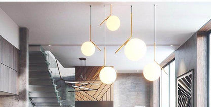 Modern Glass Ball Pendant Lights For Dining Room Indoor Home Kitchen Fixtures Hanging Lamp Bar Restaurant Decor Luminaire Lustre