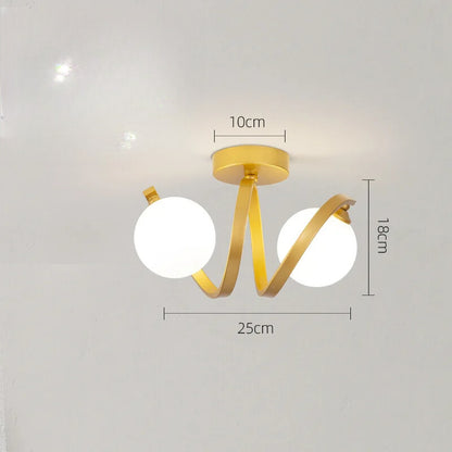 Modern Glass Ceiling Lights Indoor Lighting  Balcony Entryway Cloakroom Fixtures