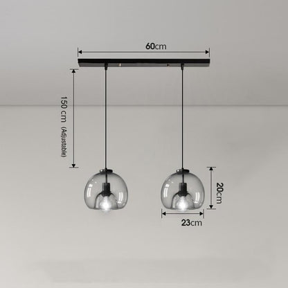 Nordic Glass Chandeliers Three-headed Combination Lamps