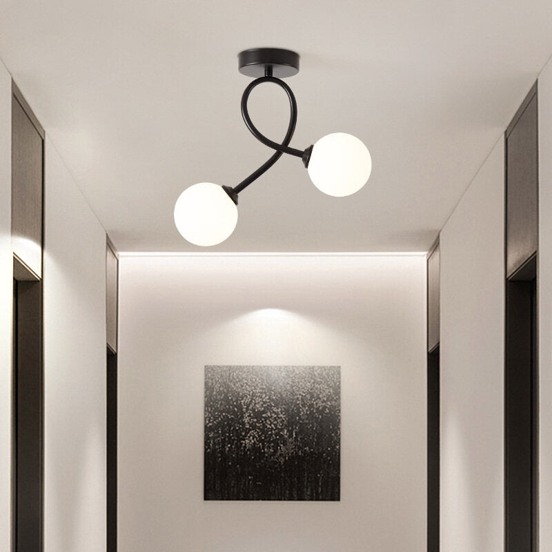 Modern Glass Ceiling Light Minimalist Ceiling lamp Indoor Lighting Hallway Aisle Balcony Entryway