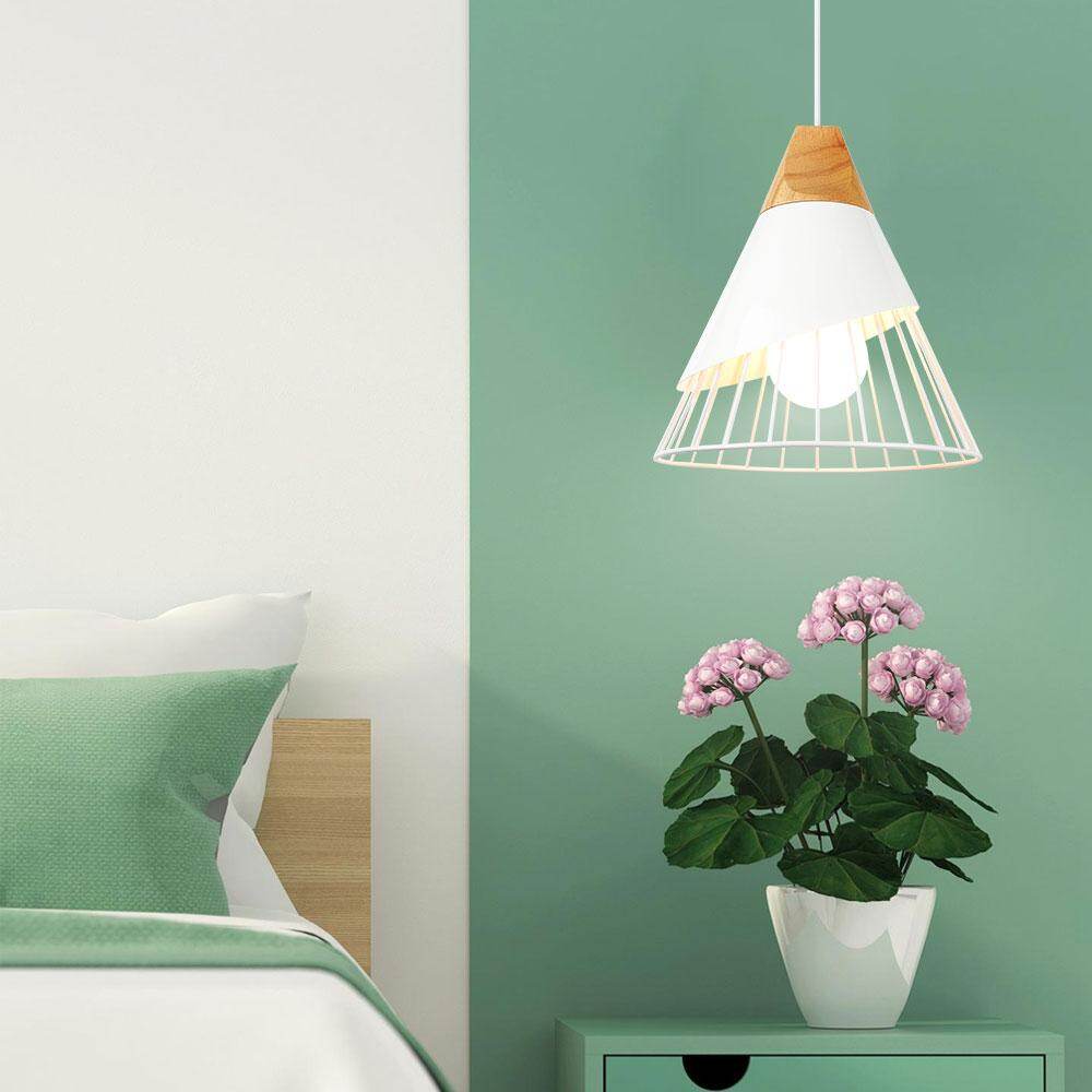 Nordic Pendant Light Woden Pendant Lamp For Home Lighting Modern Hanging Lamp Aluminum Lampshade LED Bulb Kitchen Light E27