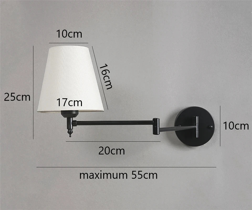 Nordic Adjustable Folding Wall Lamps Rotating Rocker Arm Light  Modern Bedroom Bedhead LED Wall Lights