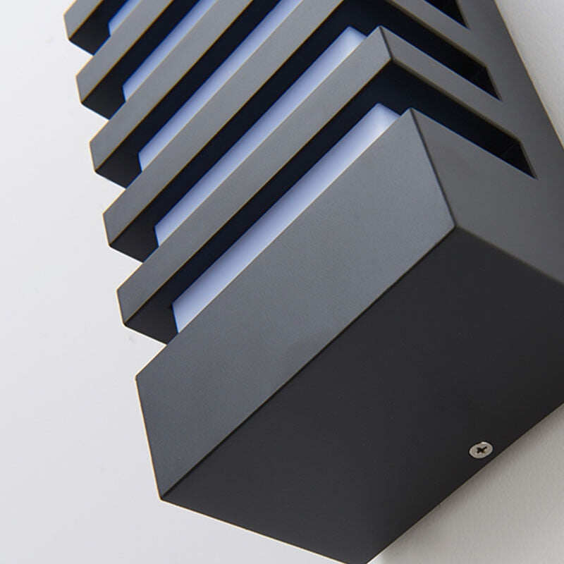 LED Outdoor Waterproof Wall Light Modern Style Aluminum Wall Sconce Porch Garden Lightings Black 12W 110V 220V Sconce Luminaire