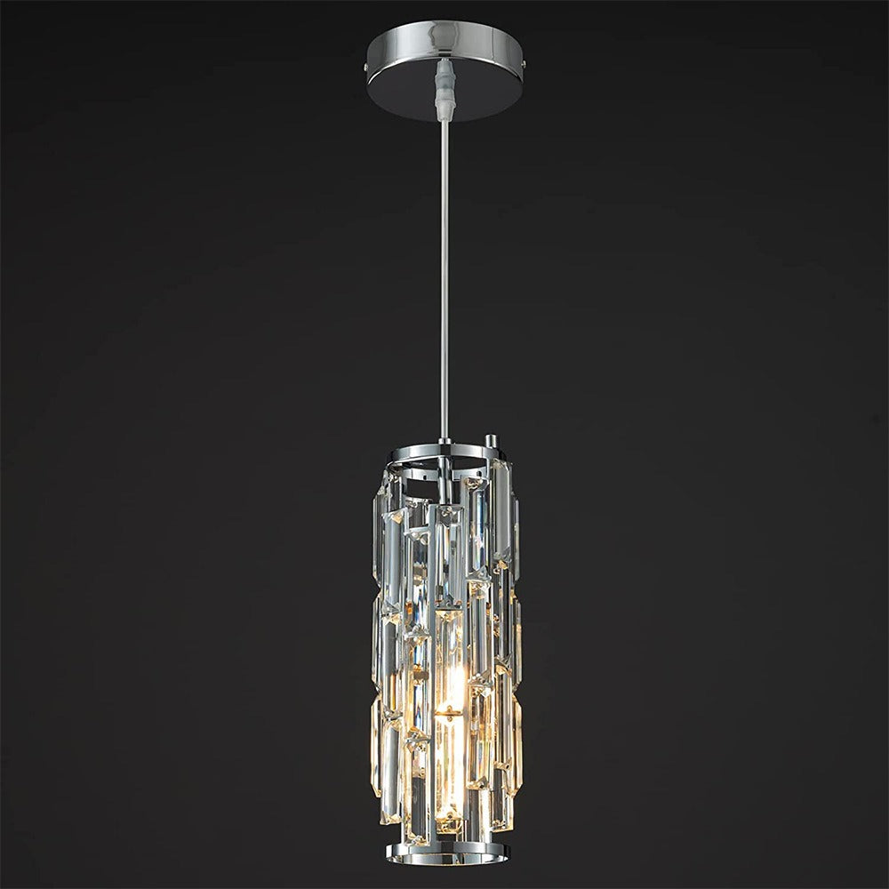 Modern Crystal Pendant Light Appliance Crystal Hanging Lamp for Dining Bar Bedside Crystal Suspension Fixtures