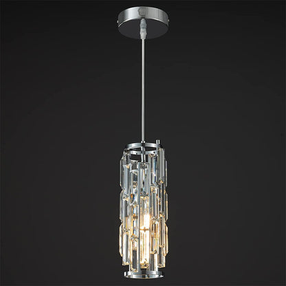 Modern Crystal Pendant Light Appliance Crystal Hanging Lamp for Dining Bar Bedside Crystal Suspension Fixtures