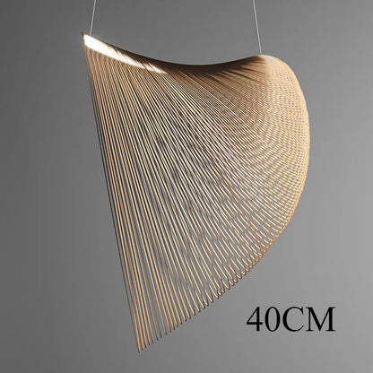 Nordic Modern Simple Wabi-sabi Style Wooden Chandelier Cafe Decorative Light Fixture
