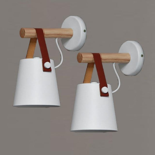 Modern minimalist adjustable wall-mounted household bedside lighting wall decoration bathroom mirror lamp LED wood wall lamp E27