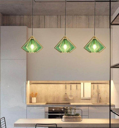 Post Modern Glass Pendant Light Hanging Nordic Living Room Walk In Closet Gold Pendant Lamp Suspension Lighting Fixture