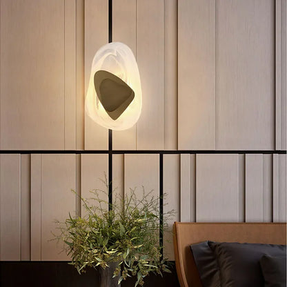 Modern LED Wall Lamp Crystal Art Glass Wall Light Bedside Sconce for BedroomBackground Aisle Stairs Patio Decor Lighting