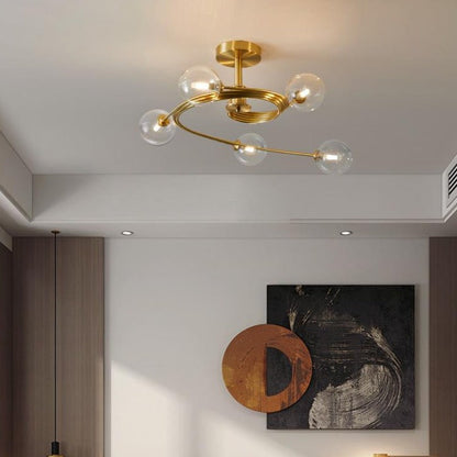 Nordic Creative Rotate Bedroom Room Lamp Room Copper Ceiling Lamp