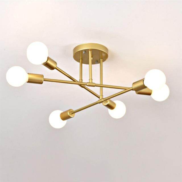 6/8 Head LED Industrial Iron Ceiling Light Living Room Lighting Nordic 220V E27 LED Lamp