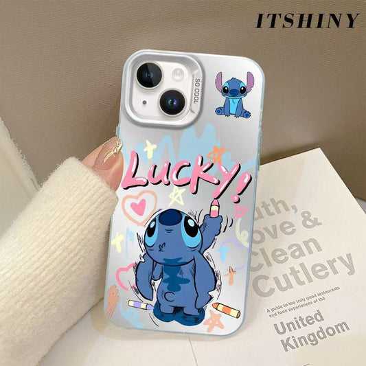 Doodle Sticky For Apple iPhone 17 17Air 16E 16 15 14 13 12 mini Pro Max Plus Colorful Silver Phone case