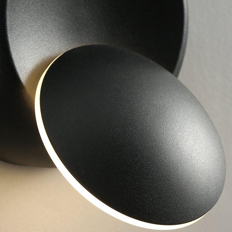 360 Degree Rotary Square Round Bedside Lunar Eclipse Wall Lamp Black and White Living Room Background Wall Stair Decorative Lamps