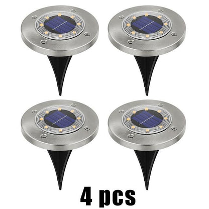 8 LED Outdoor Solar Garden Lights Waterproof In-Ground Light Solar Lamp Lighting for Pathway Yard Deck White/Warm White/RGB