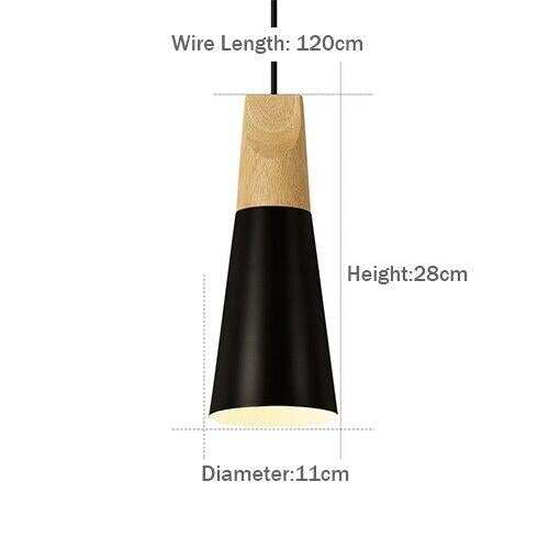 LED Pendant Lights Aluminum Wood Pendant Lamps E27 Modern Hang Lamp Kitchen Restaurant Bar bedroom living room light fixtures